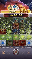 Dragon Hatch · Memeriksa kisi ubin simbol dan efek eliminasi visual